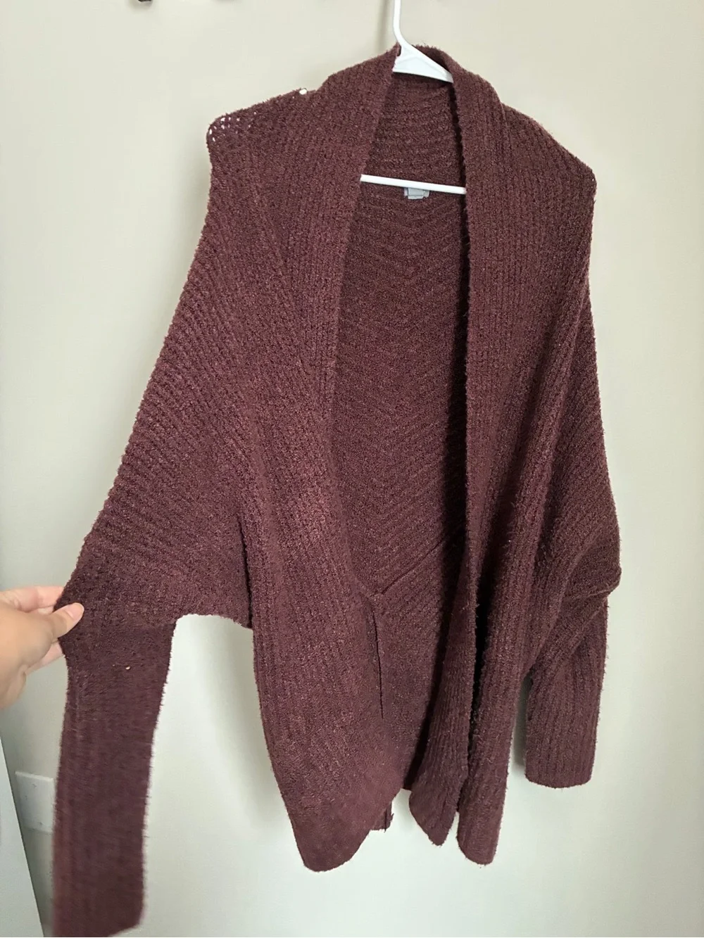 Aerie Brown Oversized Wrap Cardigan Size Small